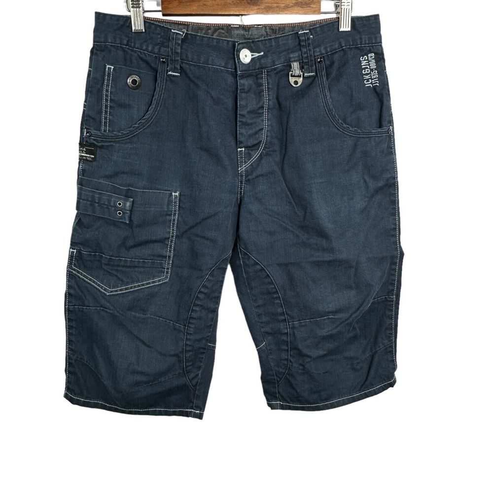 JACK & JONES JEANS Mens‎ Bermuda Long Shorts Dark Blue Stream Knickers 175/80A